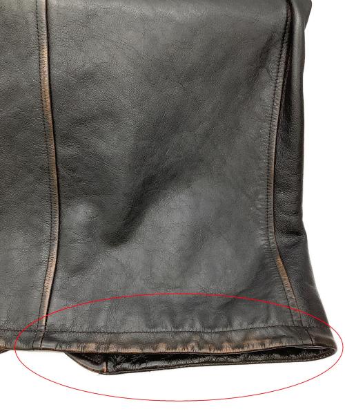 AVIREX（アヴィレックス）AVIREX (アヴィレックス) レザージャケット COWHIDE CARCOAT VINTAGE FINISH AVIREX 50th ANNIVERSARY ブラック サイズ:Mの古着・服飾アイテム