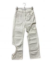 OFFWHITE（オフホワイト）の古着「カットアウトジーンズ」｜ホワイト