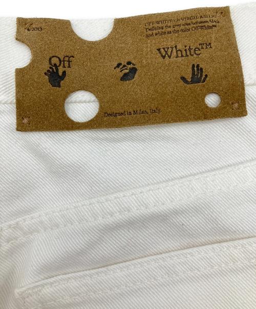 OFFWHITE（オフホワイト）OFFWHITE (オフホワイト) カットアウトジーンズ ホワイト サイズ:SIZE63.5の古着・服飾アイテム