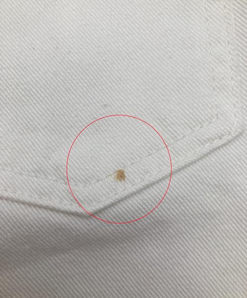 OFFWHITE（オフホワイト）OFFWHITE (オフホワイト) カットアウトジーンズ ホワイト サイズ:SIZE63.5の古着・服飾アイテム