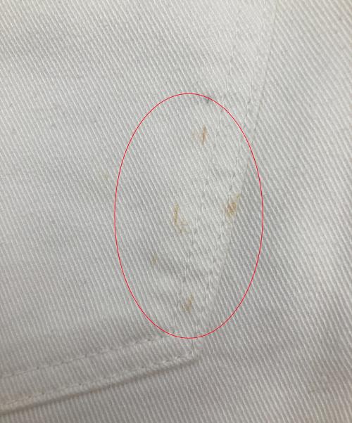 OFFWHITE（オフホワイト）OFFWHITE (オフホワイト) カットアウトジーンズ ホワイト サイズ:SIZE63.5の古着・服飾アイテム