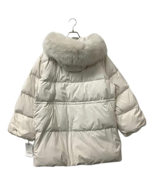 Snidel（スナイデル）Snidel (スナイデル) ダウンジャケット 西川フードファーミドルダウン ホワイト サイズ:Fの古着・服飾アイテム