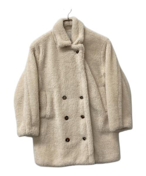 ACYM（アシーム）ACYM (アシーム) テディボアミドルコート ホワイト サイズ:Fの古着・服飾アイテム