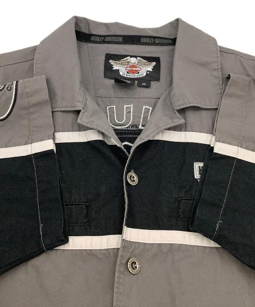 HARLEY-DAVIDSON（ハーレーダビッドソン）HARLEY-DAVIDSON (ハーレーダビッドソン) 半袖シャツ Garage Short Sleeve Button Up Shirt グレー サイズ:Mの古着・服飾アイテム