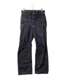 WAREHOUSE×JOHN GLUCKOW（ウエアハウス×ジョン グラッコー）の古着「デニムパンツ 1910s Netmaker's Trousers」｜ネイビー
