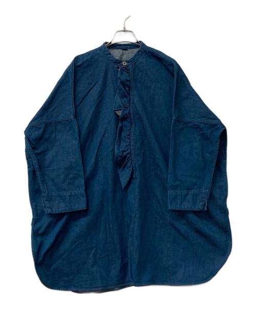 45R（フォーティファイブ・アール）45R (フォーティファイブ・アール) チュニック デニムのフリルチュニック ブルー サイズ:不明の古着・服飾アイテム