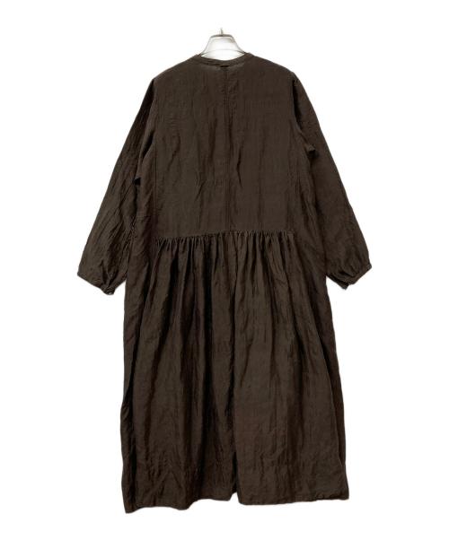 45R（フォーティファイブ・アール）45R (フォーティファイブ・アール) 長袖ワンピース ブラウン サイズ:不明の古着・服飾アイテム