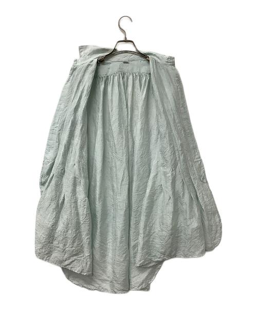 45R（フォーティファイブ・アール）45R (フォーティファイブ・アール) 長袖シャツ インドシルクのランダムタックシャツ 黄緑 サイズ:不明の古着・服飾アイテム