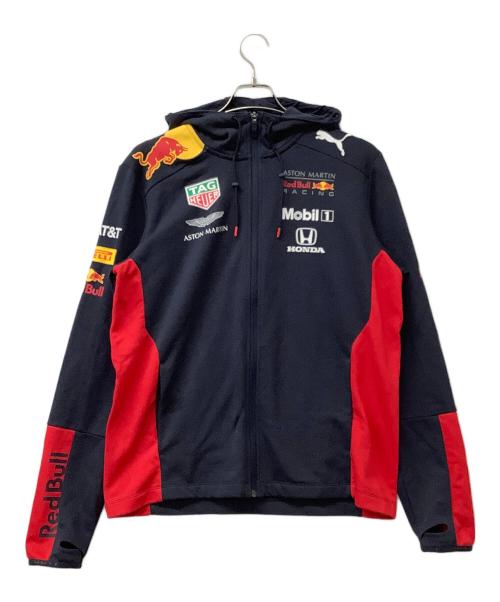 PUMA（プーマ）PUMA (プーマ) ASTON MARTIN RED BULL RACING (アストンマーティン・レッドブル・レーシング) ジップパーカー AMRBR Team Hooded Sweat Jacket ネイビー サイズ:US Mの古着・服飾アイテム