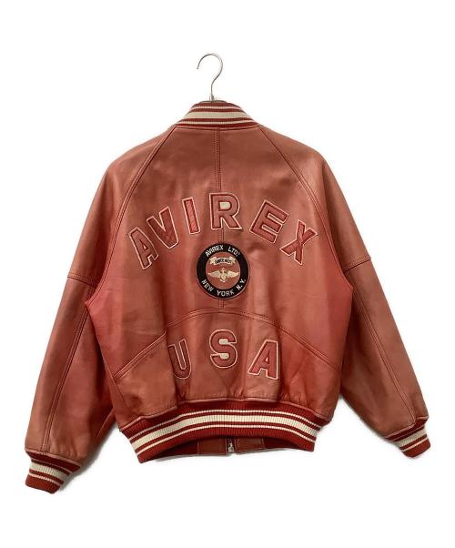 AVIREX（アヴィレックス）AVIREX (アヴィレックス) ジャケット レザージャケット オレンジ サイズ:Mの古着・服飾アイテム