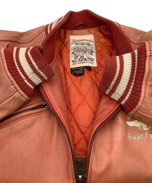 AVIREX（アヴィレックス）AVIREX (アヴィレックス) ジャケット レザージャケット オレンジ サイズ:Mの古着・服飾アイテム