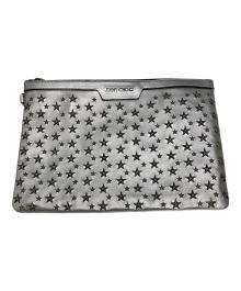 JIMMY CHOO（ジミーチュウ）の古着「スタッズクラッチバッグ　Z6KJL6　星」｜シルバー
