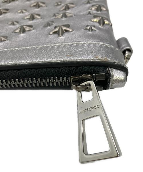 JIMMY CHOO（ジミーチュウ）JIMMY CHOO (ジミーチュウ) スタッズクラッチバッグ　Z6KJL6　星 シルバーの古着・服飾アイテム