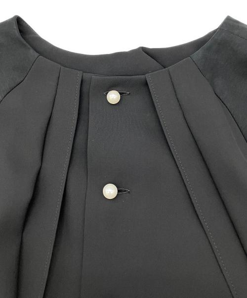 ADORE（アドーア）ADORE (アドーア) 半袖カットソー プレミアムコットンバックボタンカットソー ブラック サイズ:Mの古着・服飾アイテム