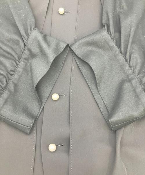 ADORE（アドーア）ADORE (アドーア) 半袖カットソー プレミアムコットンバックボタンカットソー ブラック サイズ:Mの古着・服飾アイテム