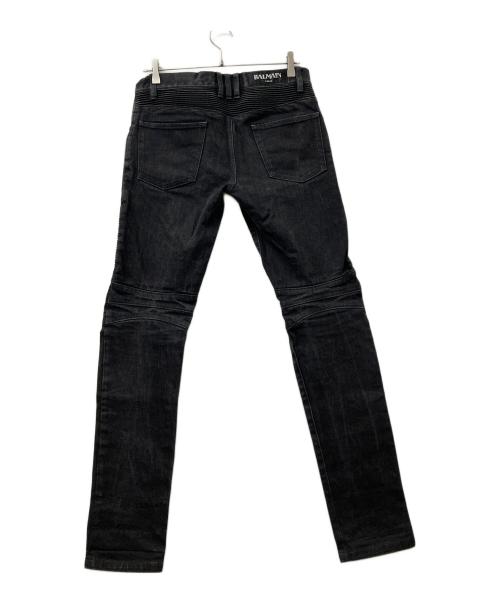 BALMAIN（バルマン）BALMAIN (バルマン) バイカーデニムパンツ ブラック サイズ:Fの古着・服飾アイテム