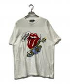Hysteric Glamourヒステリックグラマー）の古着「半袖Tシャツ HE ROLLING STONES/TOUNGE DINOSAUR Tシャツ」｜ホワイト