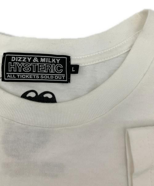 Hysteric Glamour（ヒステリックグラマー）Hysteric Glamour (ヒステリックグラマー) 半袖Tシャツ HE ROLLING STONES/TOUNGE DINOSAUR Tシャツ ホワイト サイズ:Lの古着・服飾アイテム