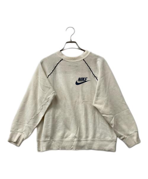 NIKE（ナイキ）NIKE (ナイキ) スウェット 70’s後期～80’sクルーネックスウェット ベージュ×ネイビー サイズ:Mの古着・服飾アイテム