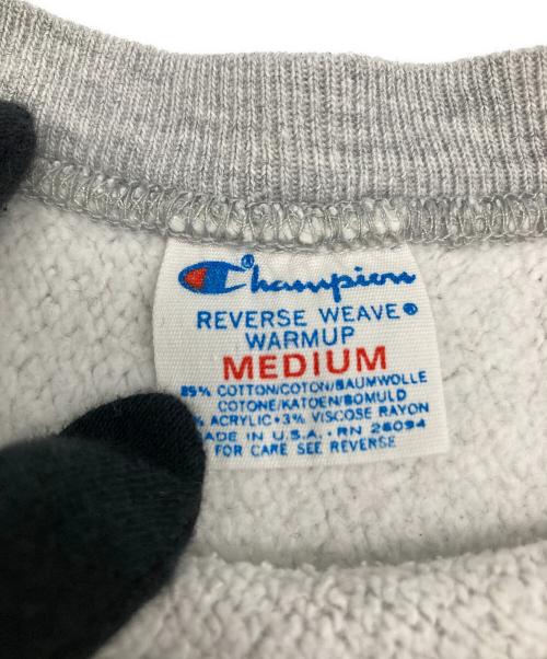 Champion REVERSE WEAVE（チャンピオン リバース ウィーブ）Champion REVERSE WEAVE (チャンピオン リバース ウィーブ) 80‘sクルーネックスウェット グレー サイズ:MEDIUMの古着・服飾アイテム