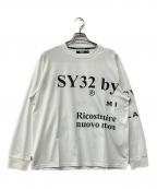 sy32 by sweet yearsエスワイサーティトゥバイスィートイヤーズ）の古着「長袖Tシャツ　」｜ホワイト×ブラック
