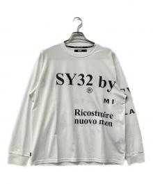 sy32 by sweet years（エスワイサーティトゥバイスィートイヤーズ）の古着「長袖Tシャツ　」｜ホワイト×ブラック