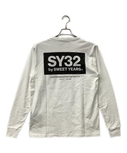 sy32 by sweet years（エスワイサーティトゥバイスィートイヤーズ）sy32 by sweet years (エスワイサーティトゥバイスィートイヤーズ) 長袖Tシャツ ホワイト×ブラック サイズ:Sの古着・服飾アイテム