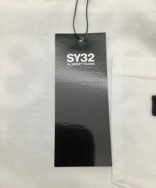 sy32 by sweet years（エスワイサーティトゥバイスィートイヤーズ）sy32 by sweet years (エスワイサーティトゥバイスィートイヤーズ) 長袖Tシャツ ホワイト×ブラック サイズ:Sの古着・服飾アイテム