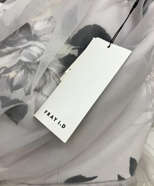 FRAY ID（フレイ アイディー）FRAY ID (フレイ アイディー) ノースリーブワンピース  チュール柄ノースリーブワンピース（チュールパーティードレス） グレー サイズ:FREEの古着・服飾アイテム