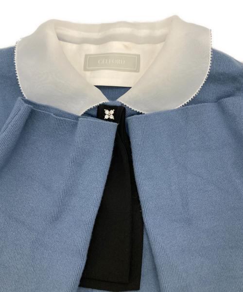 CELFORD（セルフォード）CELFORD (セルフォード) 厚手カーディガン デタッチャブル総針カーディガン スカイブルー サイズ:38の古着・服飾アイテム