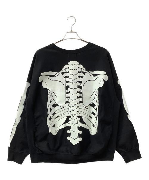 BOWWOW（バウワウ）BOWWOW (バウワウ) スウェット JS(JOURNAL STANDARD)別注 BONE CREW SWEAT ブラック サイズ:XLの古着・服飾アイテム