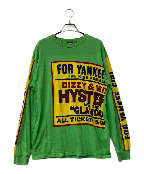 Hysteric Glamour（ヒステリックグラマー）Hysteric Glamour (ヒステリックグラマー) 長袖Tシャツ　DIZZY&MILKY Long sleeve グリーン サイズ:Sの古着・服飾アイテム