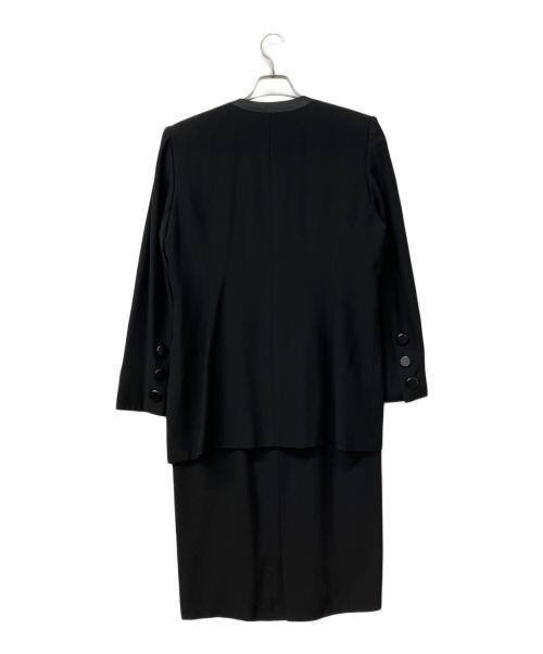GIVENCHY（ジバンシィ）GIVENCHY (ジバンシィ) ブラックフォーマルセットアップスーツ ブラック サイズ:14号の古着・服飾アイテム