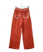 DREAM sister janeドリームシスタージェーン）の古着「パンツ Citrus Summer Tweed Trousers」｜オレンジ