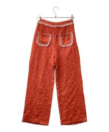 DREAM sister jane（ドリームシスタージェーン）の古着「パンツ Citrus Summer Tweed Trousers」｜オレンジ