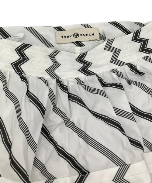TORY BURCH（トリーバーチ）TORY BURCH (トリーバーチ) スカート ホワイト×ブラック サイズ:4の古着・服飾アイテム