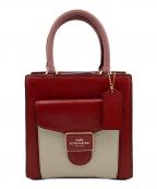 COACHコーチ）の古着「ショルダーバッグMINI　PEPPER　CROSSBODY」｜レッド×ホワイト