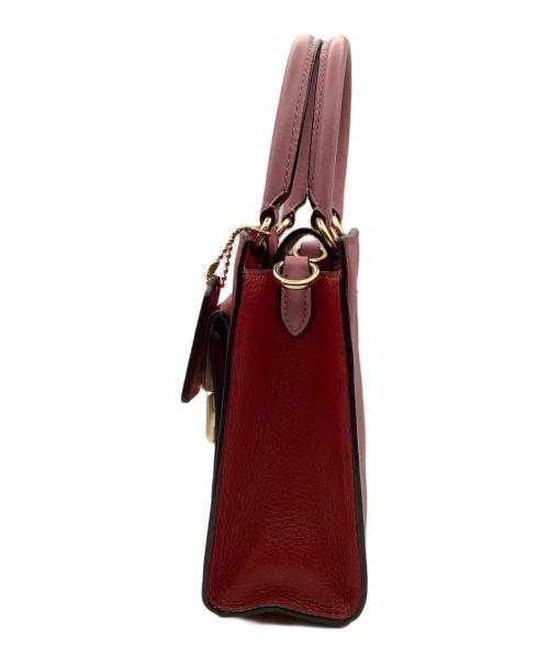 COACH（コーチ）COACH (コーチ) ショルダーバッグMINI　PEPPER　CROSSBODY レッド×ホワイトの古着・服飾アイテム