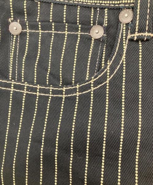 VANSON（バンソン）VANSON (バンソン) ストライプデニムパンツ ブラック サイズ:SIZE86の古着・服飾アイテム