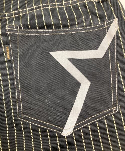 VANSON（バンソン）VANSON (バンソン) ストライプデニムパンツ ブラック サイズ:SIZE86の古着・服飾アイテム