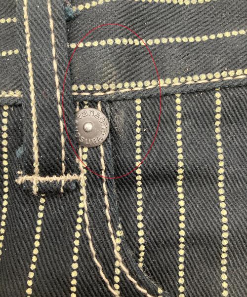 VANSON（バンソン）VANSON (バンソン) ストライプデニムパンツ ブラック サイズ:SIZE86の古着・服飾アイテム