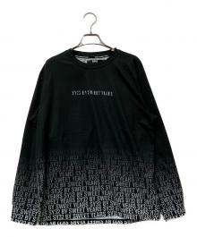 sy32 by sweet years（エスワイサーティトゥバイスィートイヤーズ）の古着「GRADATION LOGO L/S TEE」｜ブラック