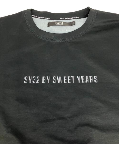 sy32 by sweet years（エスワイサーティトゥバイスィートイヤーズ）sy32 by sweet years (エスワイサーティトゥバイスィートイヤーズ) GRADATION LOGO L/S TEE ブラック サイズ:M 未使用品の古着・服飾アイテム