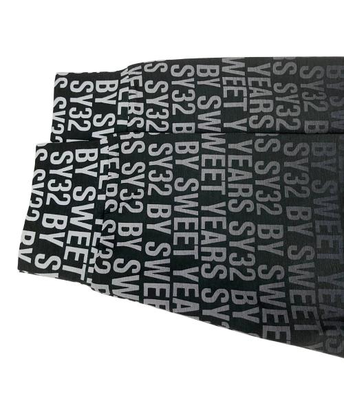 sy32 by sweet years（エスワイサーティトゥバイスィートイヤーズ）sy32 by sweet years (エスワイサーティトゥバイスィートイヤーズ) GRADATION LOGO L/S TEE ブラック サイズ:M 未使用品の古着・服飾アイテム