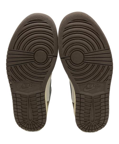 NIKE（ナイキ）NIKE (ナイキ) Travis Scott (トラヴィススコット) スニーカー AIR JORDAN1 Retro High OG TS SP Sail/Dark Mocha  ブラウン×ホワイト×ブラック サイズ:27の古着・服飾アイテム