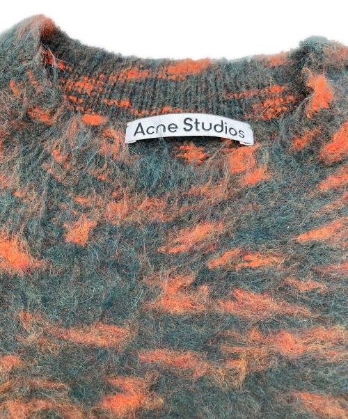 Acne studios（アクネ ストゥディオズ）Acne studios (アクネ ストゥディオズ) 厚手ニット グリーン×ブラウン サイズ:Lの古着・服飾アイテム
