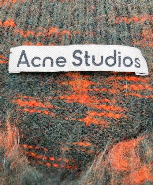 Acne studios（アクネ ストゥディオズ）Acne studios (アクネ ストゥディオズ) 厚手ニット グリーン×ブラウン サイズ:Lの古着・服飾アイテム