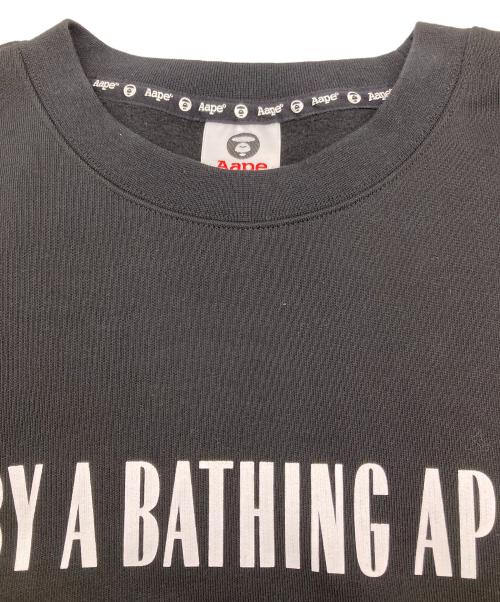Aape BY A BATHING APE（エーエイプ バイ アベイシングエイプ）Aape BY A BATHING APE (エーエイプ バイ アベイシングエイプ) クルーネックスウェット ブラック サイズ:ＸＸＬの古着・服飾アイテム
