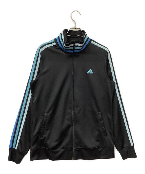 adidas（アディダス）adidas (アディダス) ジップジャケット トラックジャケット ブラック×ブルー サイズ:OTの古着・服飾アイテム