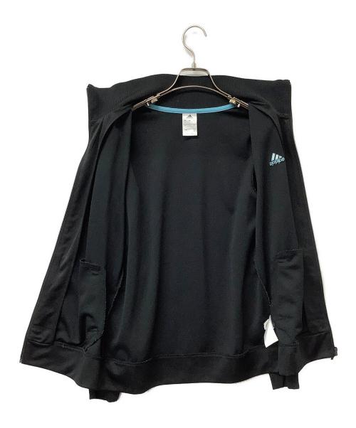 adidas（アディダス）adidas (アディダス) ジップジャケット トラックジャケット ブラック×ブルー サイズ:OTの古着・服飾アイテム